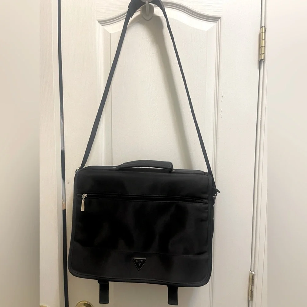 GUESS Black Nylon Exterior Laptop Bags in new conditions